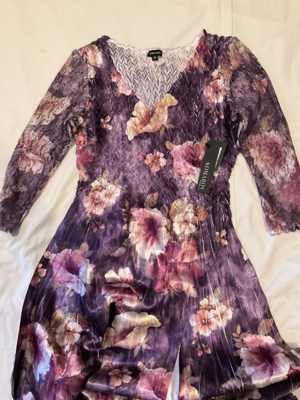 Komarov Purple Floral Dress